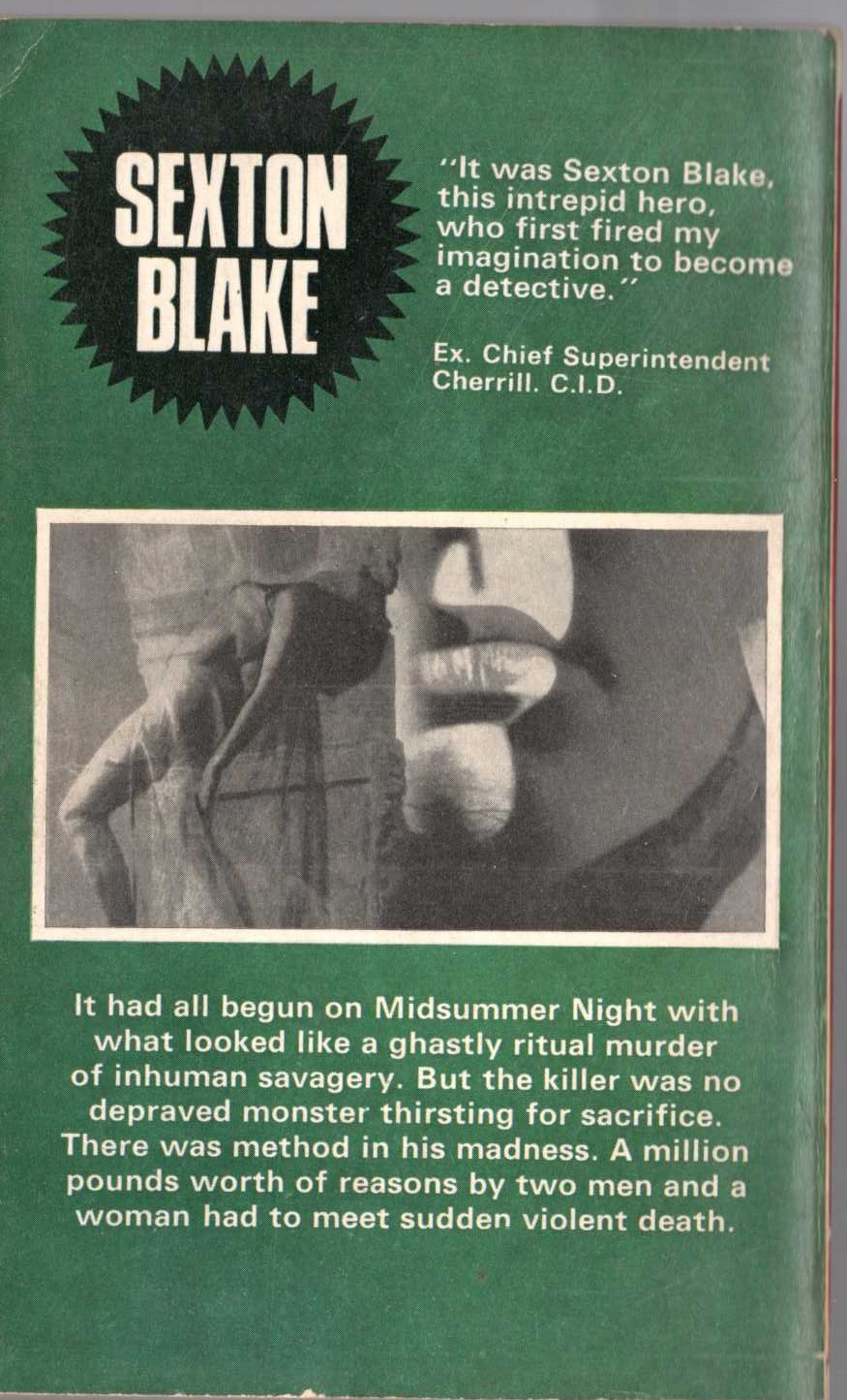 W.A. Ballinger  THE WITCHES OF NOTTING HILL (Sexton Blake) magnified rear book cover image