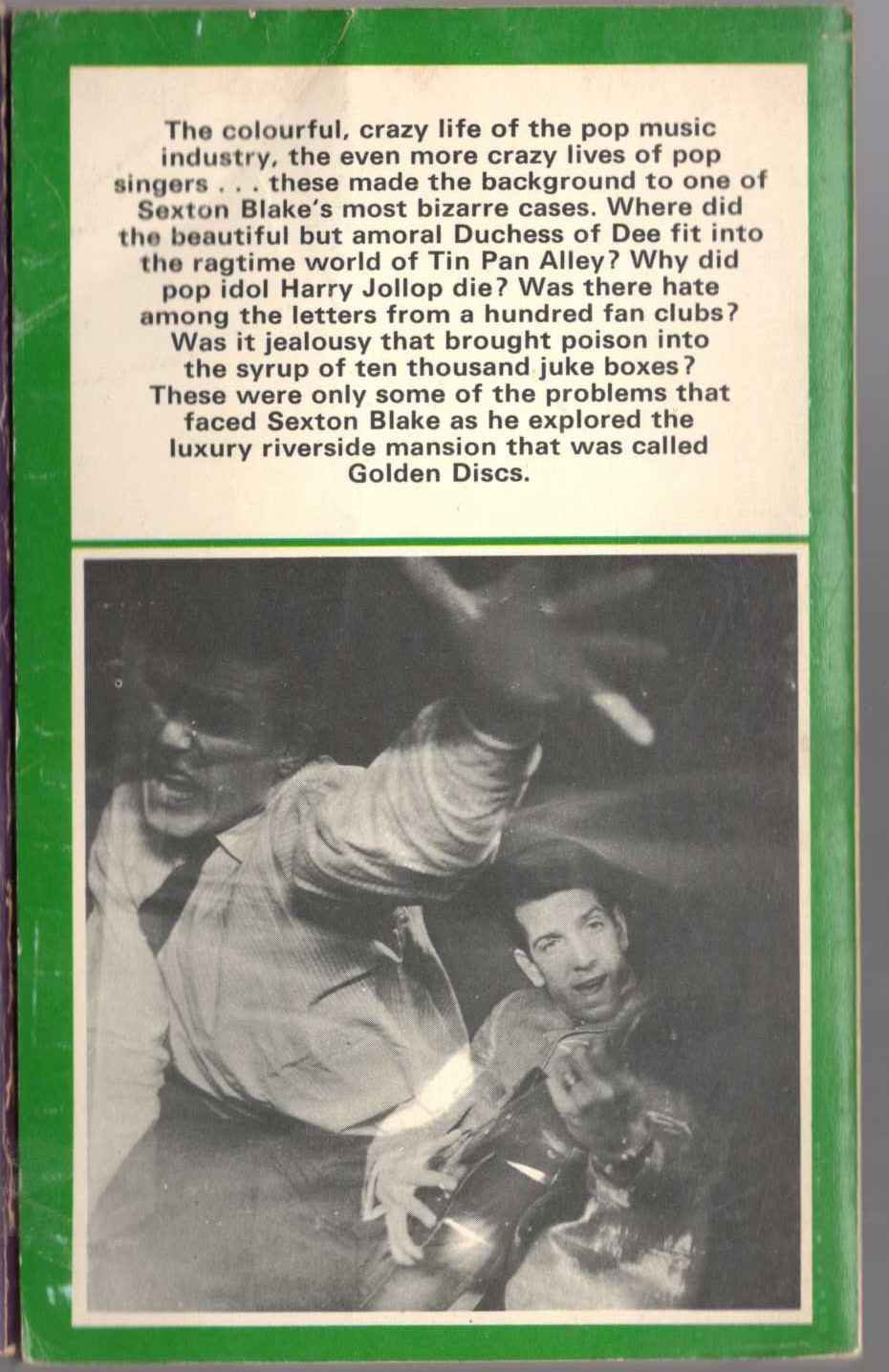 Wilfred McNeilly  DEATH IN THE TOP TWENTY (Sexton Blake) magnified rear book cover image