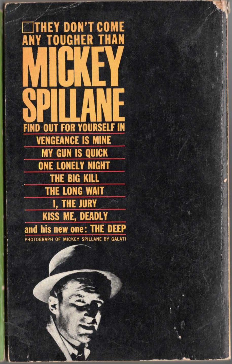 Mickey Spillane  MY GUN IS QUICK magnified rear book cover image