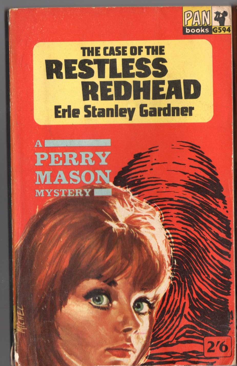 Erle Stanley Gardner  THE CASE OF THE RESTLESS REDHEAD front book cover image