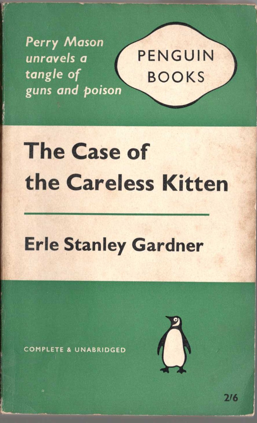 Erle Stanley Gardner  THE CASE OF THE CARELESS KITTEN front book cover image