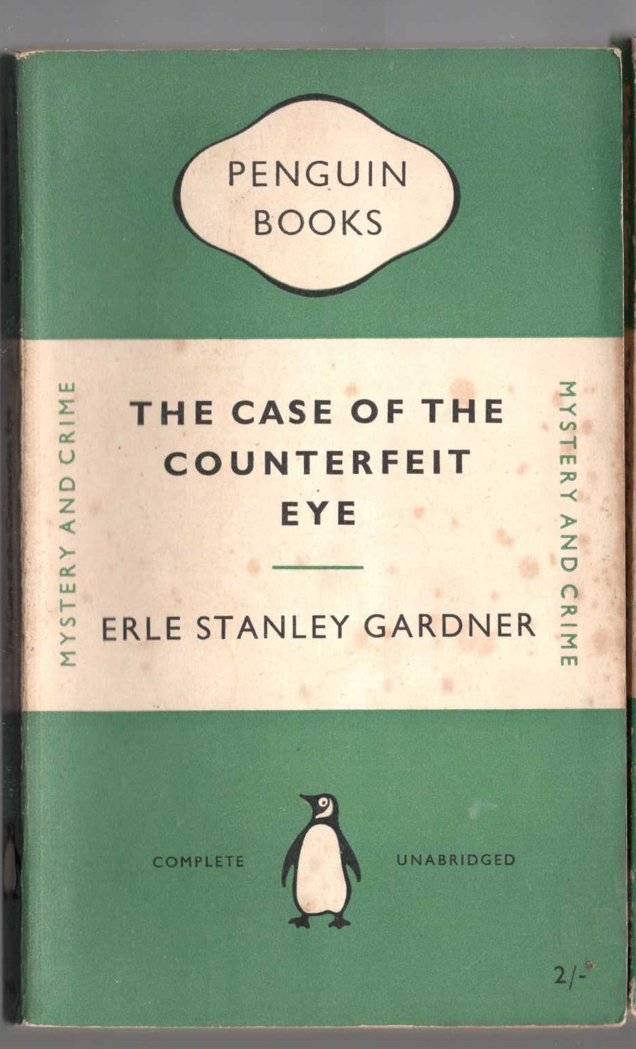Erle Stanley Gardner  THE CASE OF THE COUNTERFEIT EYE front book cover image