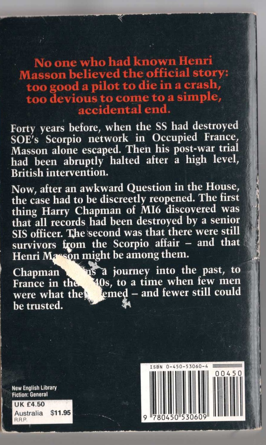 Ted Allbeury  A TIME WITHOUT SHADOWS magnified rear book cover image