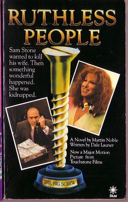 Martin Noble  RUTHLESS PEOPLE (Danny DeVeto, Bette Midler..) front book cover image