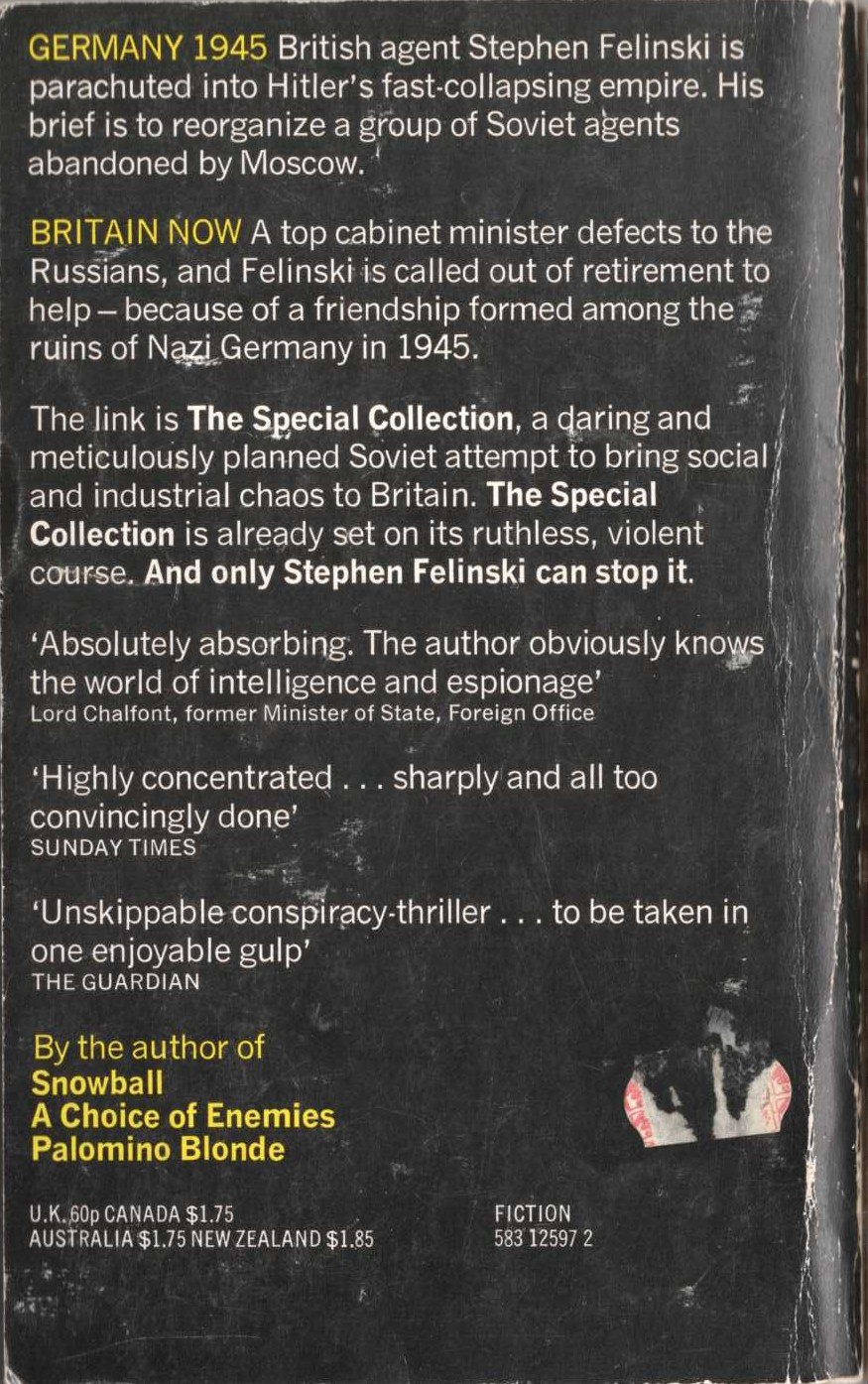 Ted Allbeury  THE SPECIAL COLLECTION magnified rear book cover image