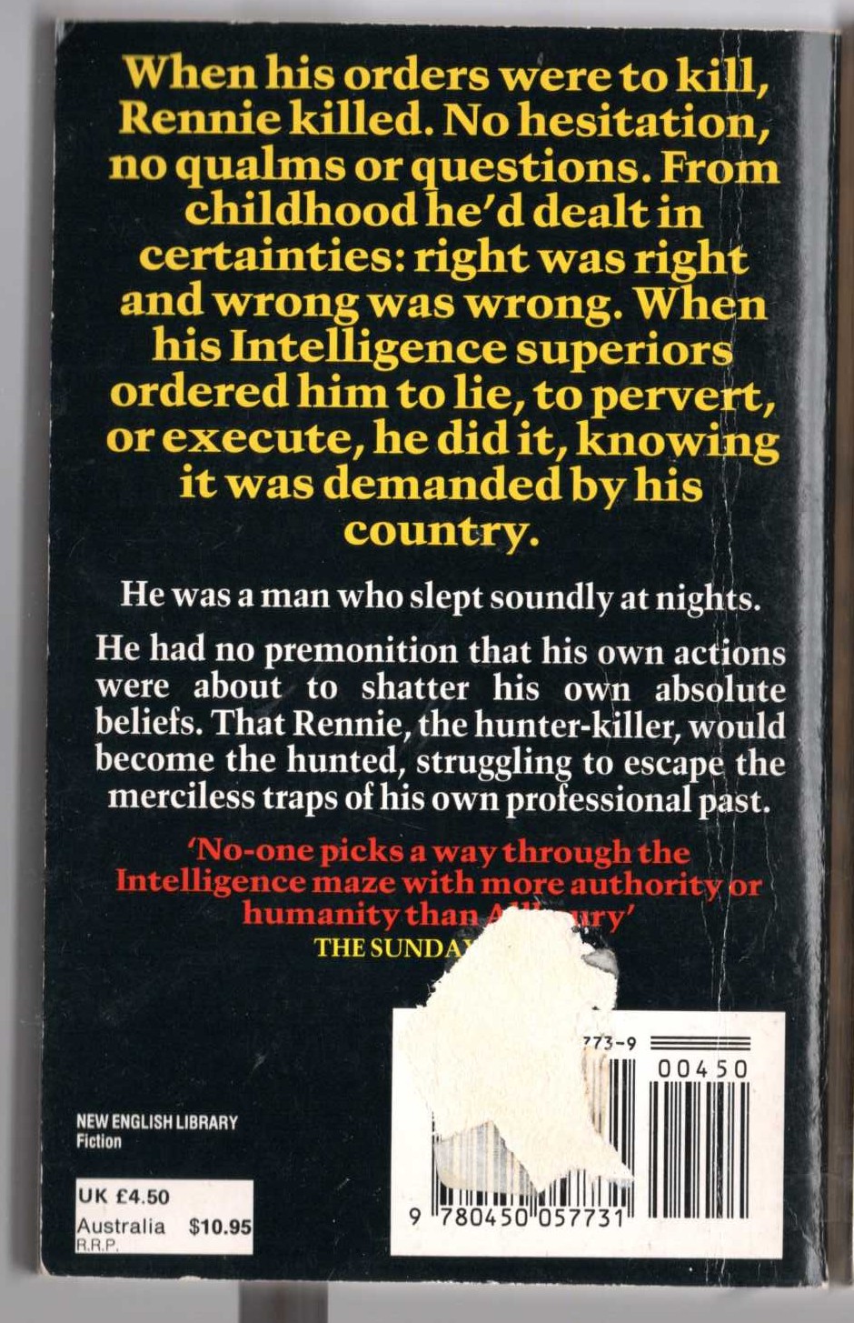John Dickson Carr  THE DEVIL IN VELVET magnified rear book cover image