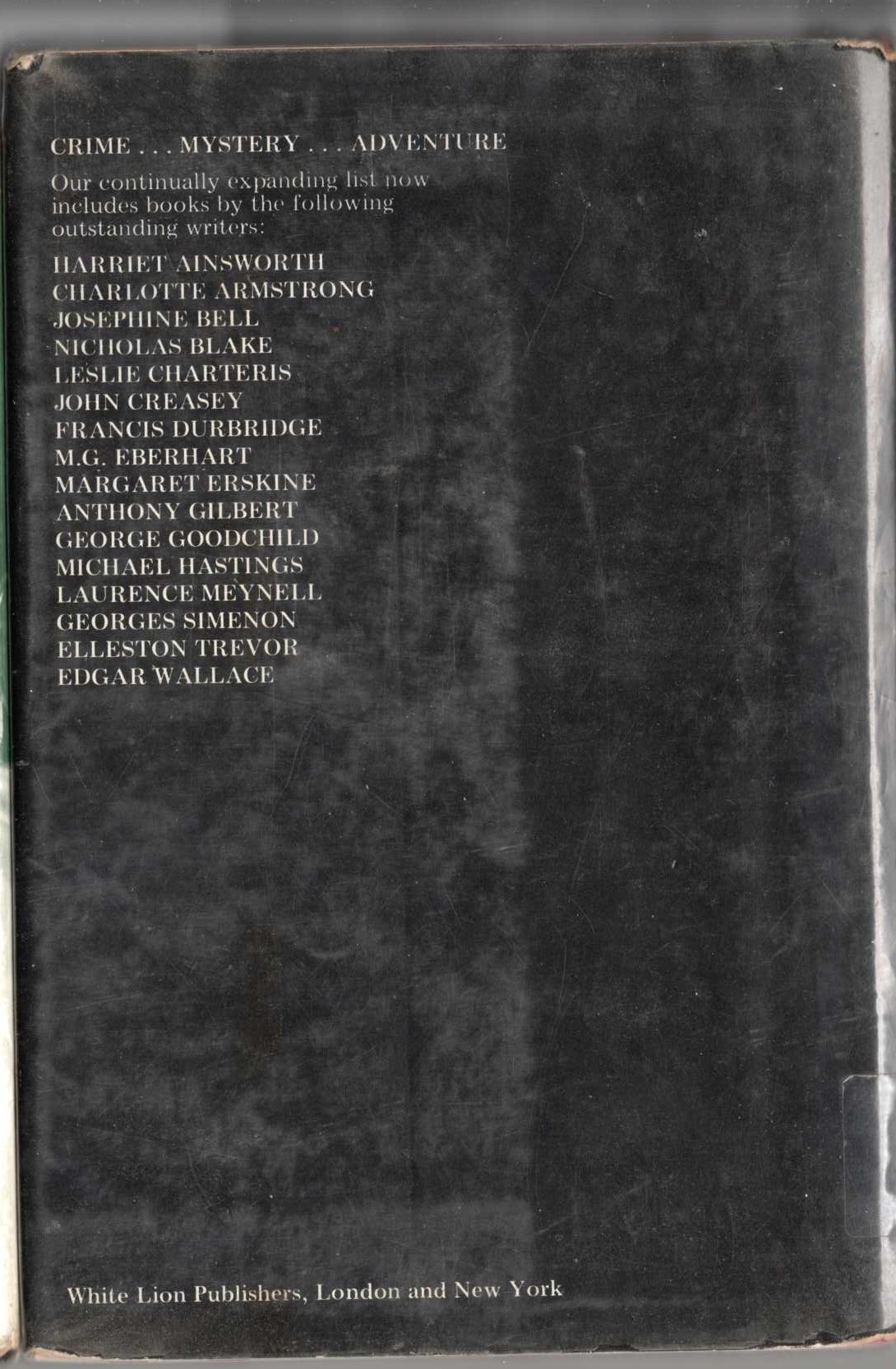 MAIGRET LOSES HIS TEMPER magnified rear book cover image