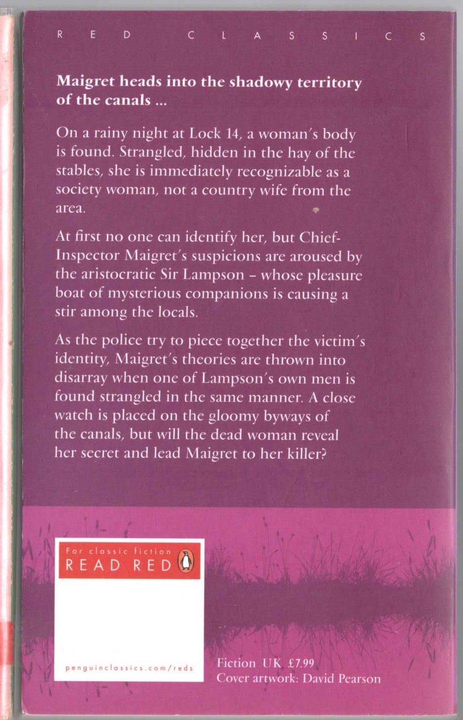 Georges Simenon  LOCK 14 magnified rear book cover image