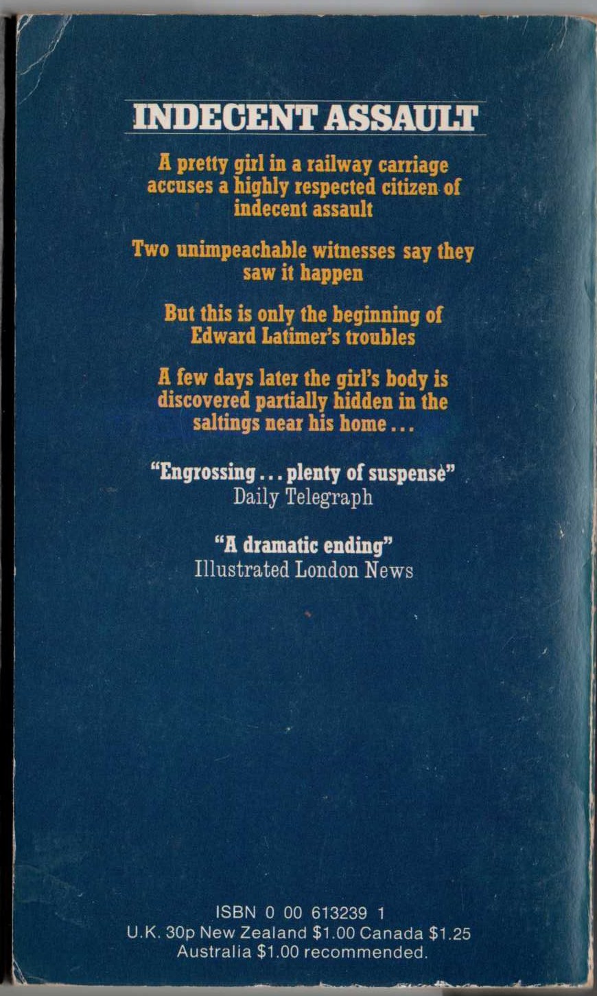 Andrew Garve  THE CUCKOO LINE AFFAIR magnified rear book cover image