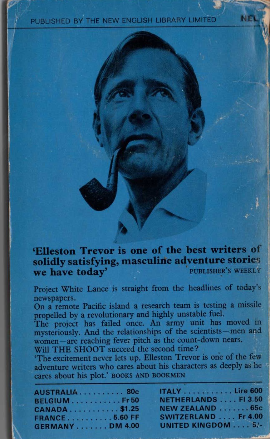 Elleston Trevor  THE SHOOT magnified rear book cover image