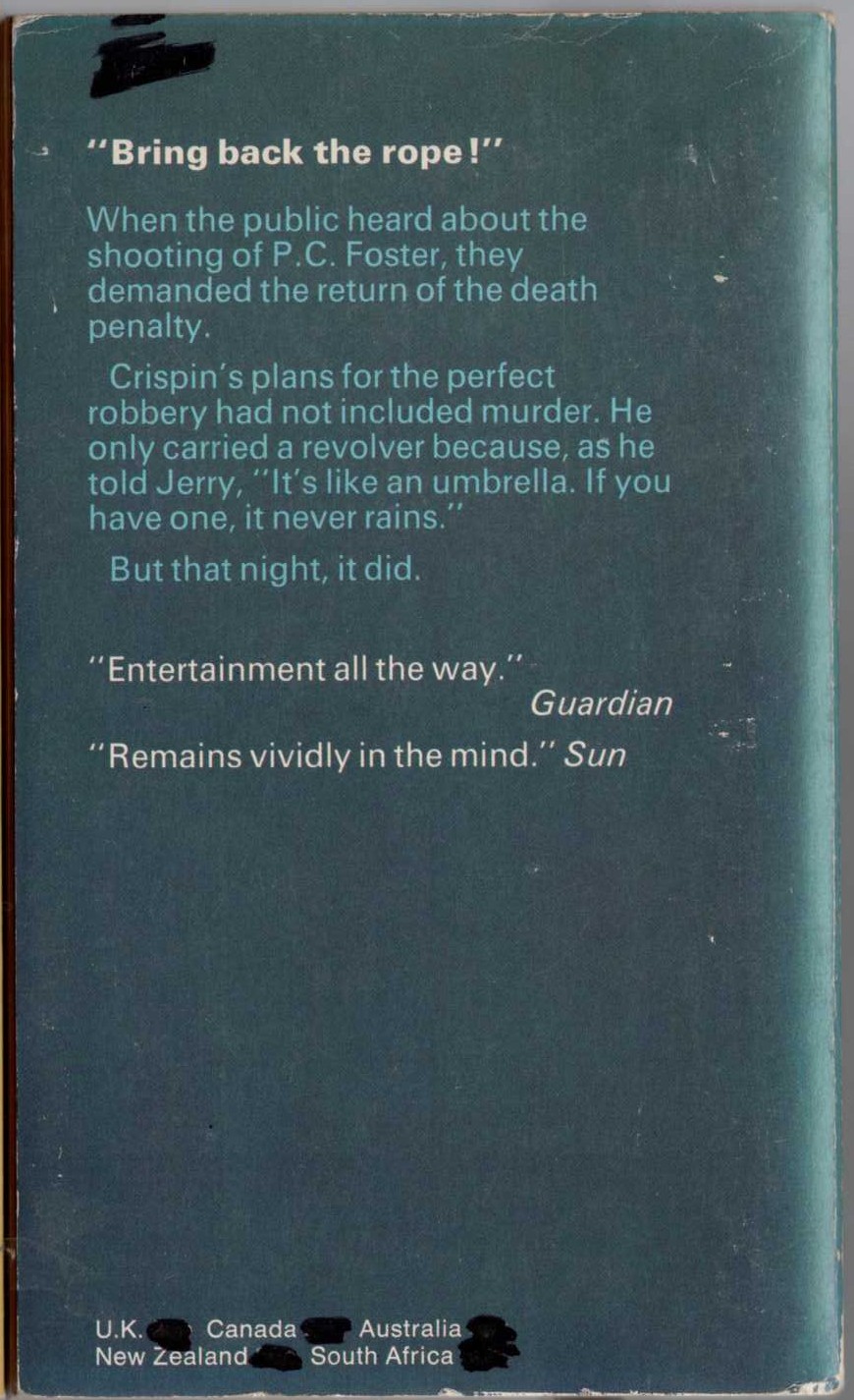 Douglas Rutherford  SKIN FOR SKIN magnified rear book cover image