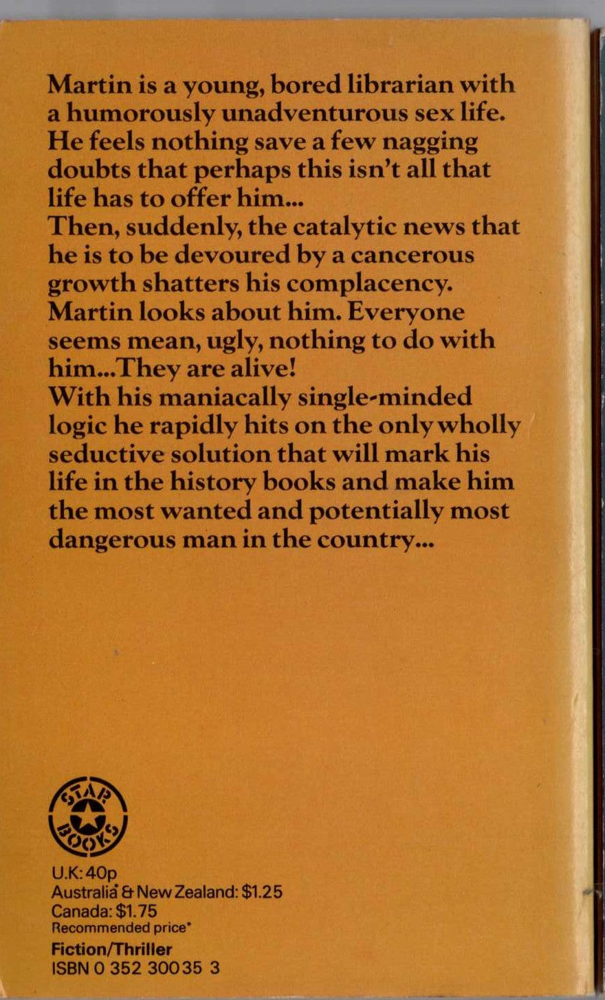 Anthony Fowles  PASTIME magnified rear book cover image