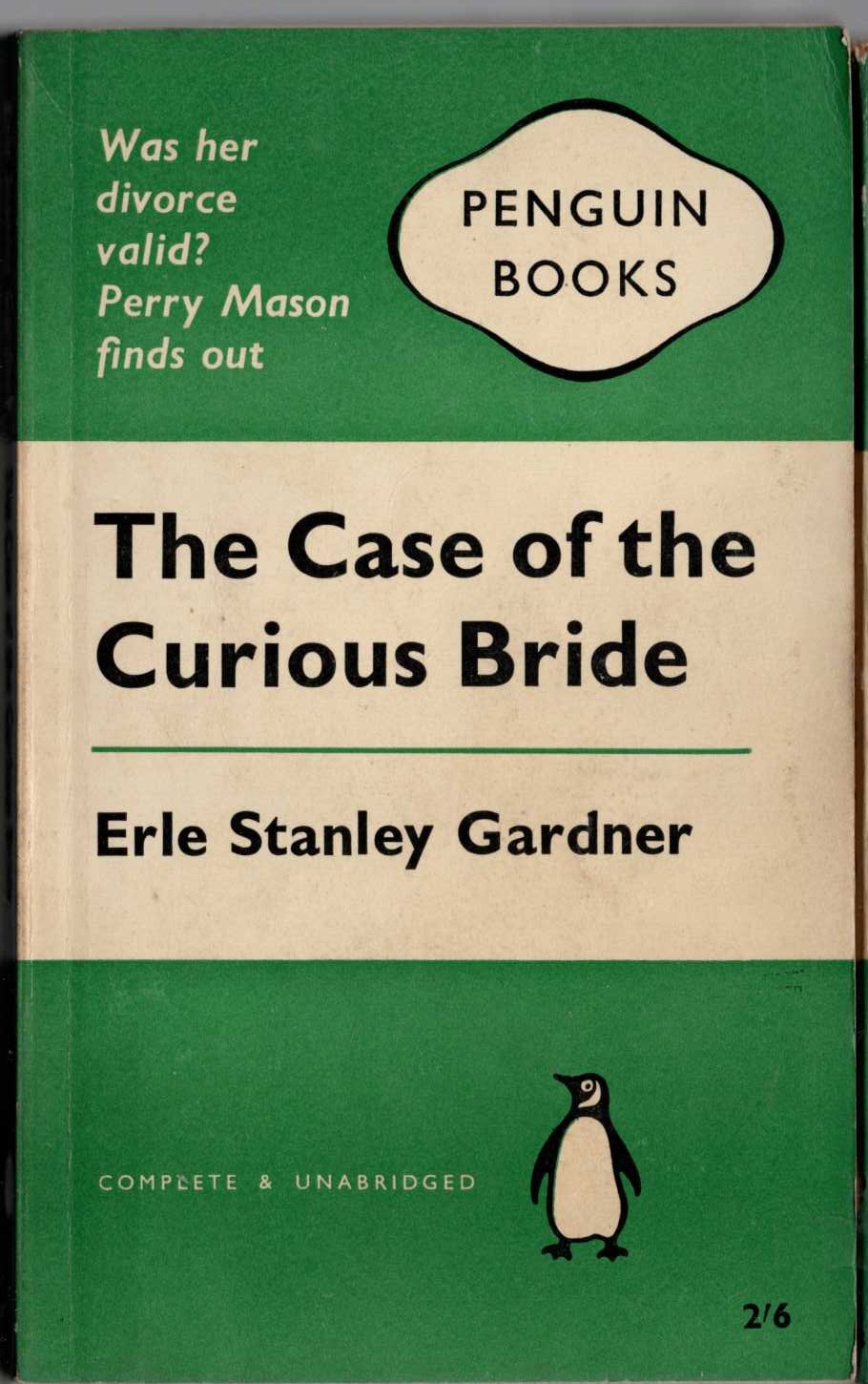 Erle Stanley Gardner  THE CASE OF THE CURIOUS BRIDE front book cover image