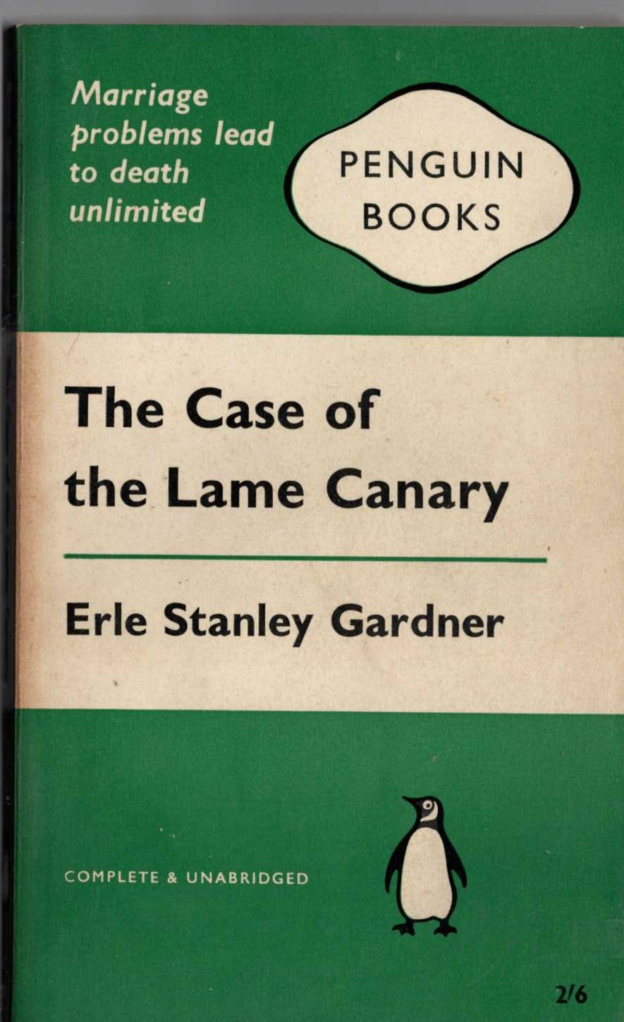Erle Stanley Gardner  THE CASE OF THE LAME CANARY front book cover image