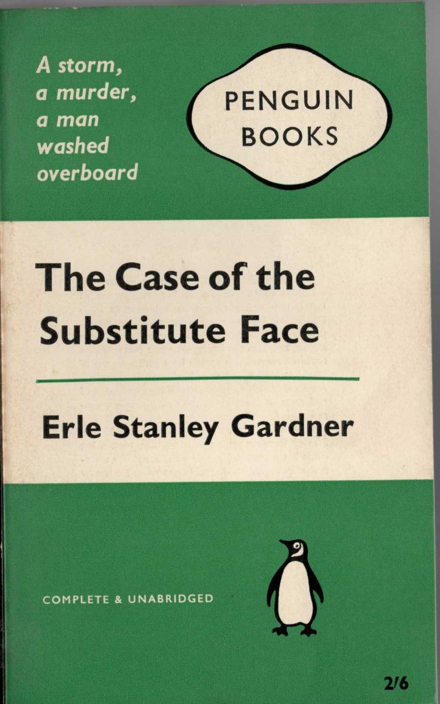Erle Stanley Gardner  THE CASE OF THE SUBSTITUTE FACE front book cover image