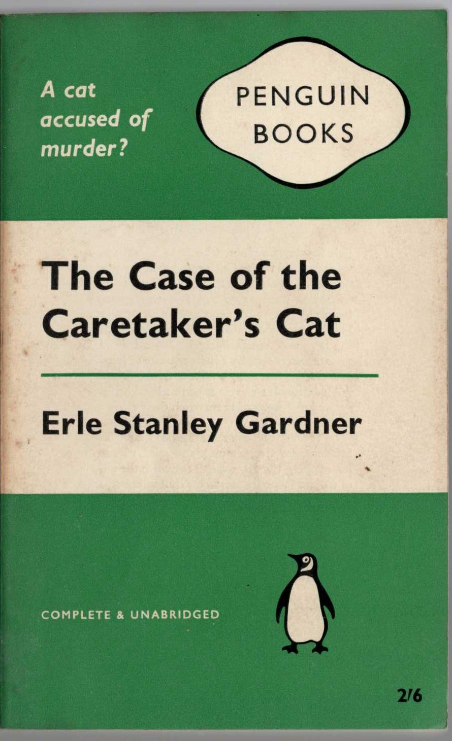 Erle Stanley Gardner  THE CASE OF THE CARETAKER'S CAT front book cover image