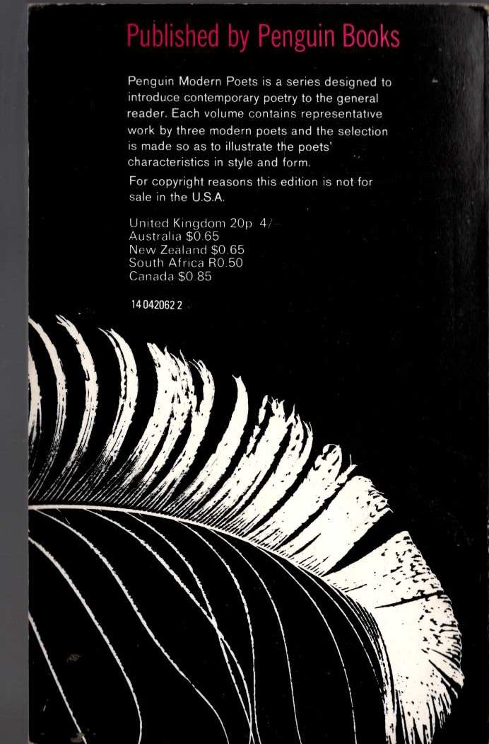 PENGUIN MODERN POETS 2 magnified rear book cover image