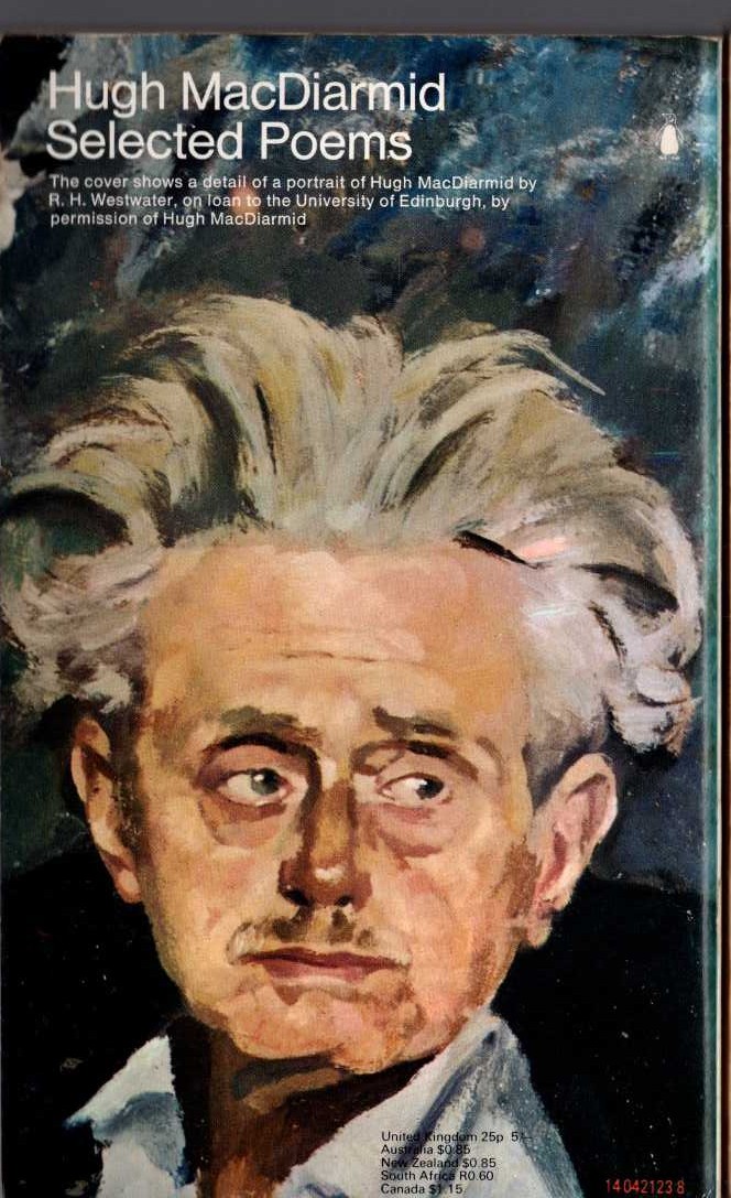 HUGH MacDIARMID. Selected Poems magnified rear book cover image