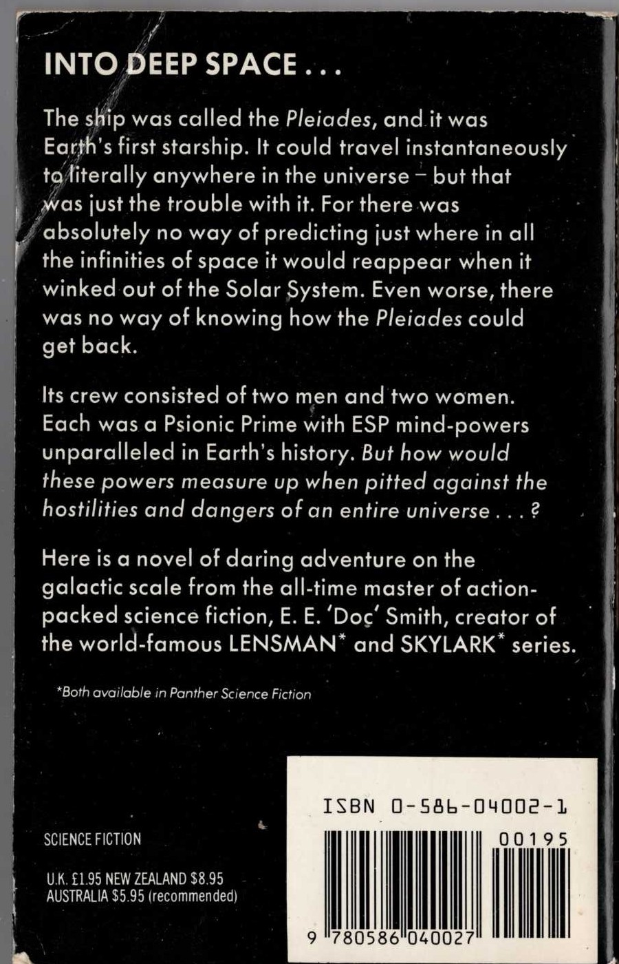 E.E.'Doc' Smith  THE GALAXY PRIMES magnified rear book cover image