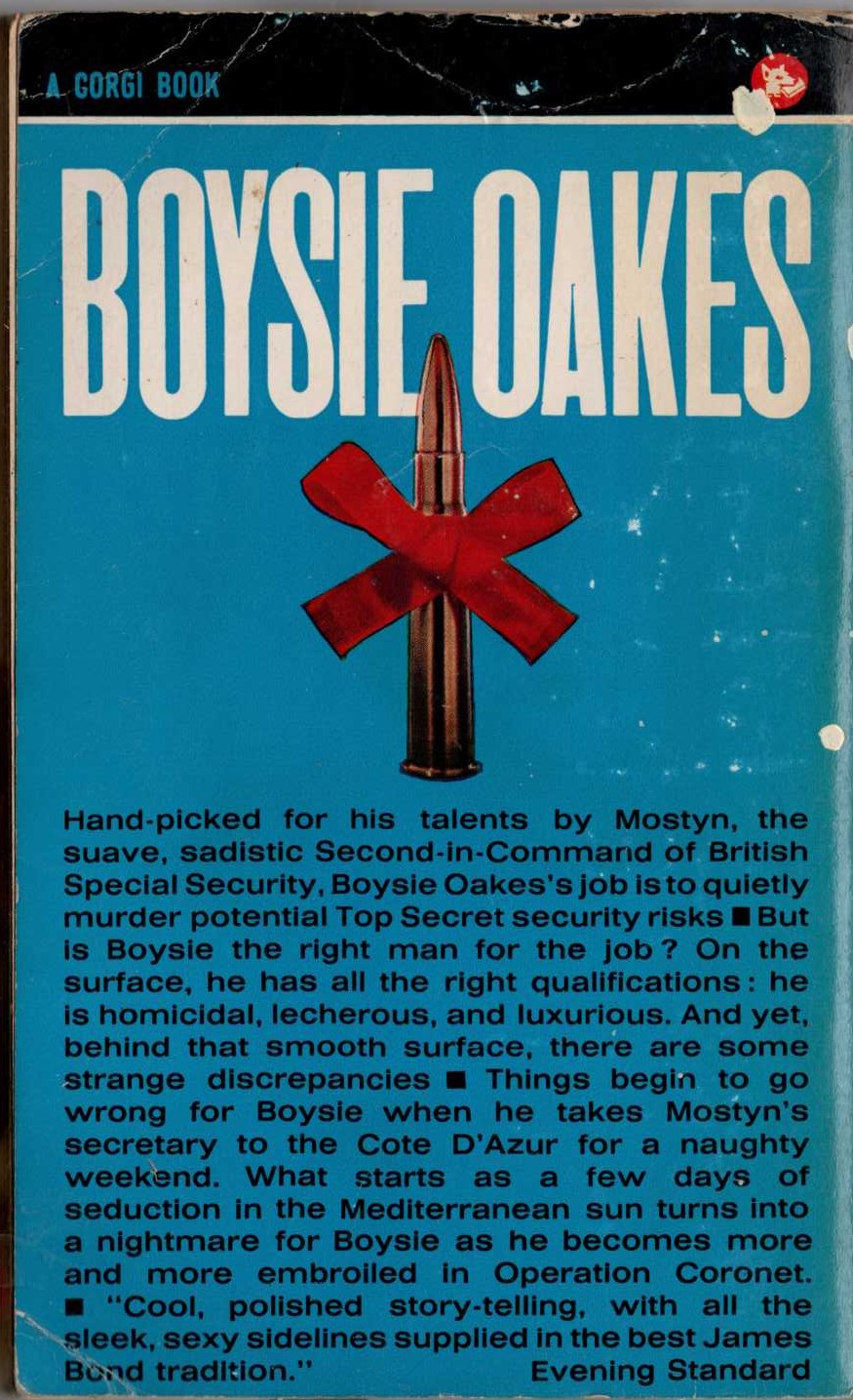 John Gardner  THE LIQUIDATOR magnified rear book cover image