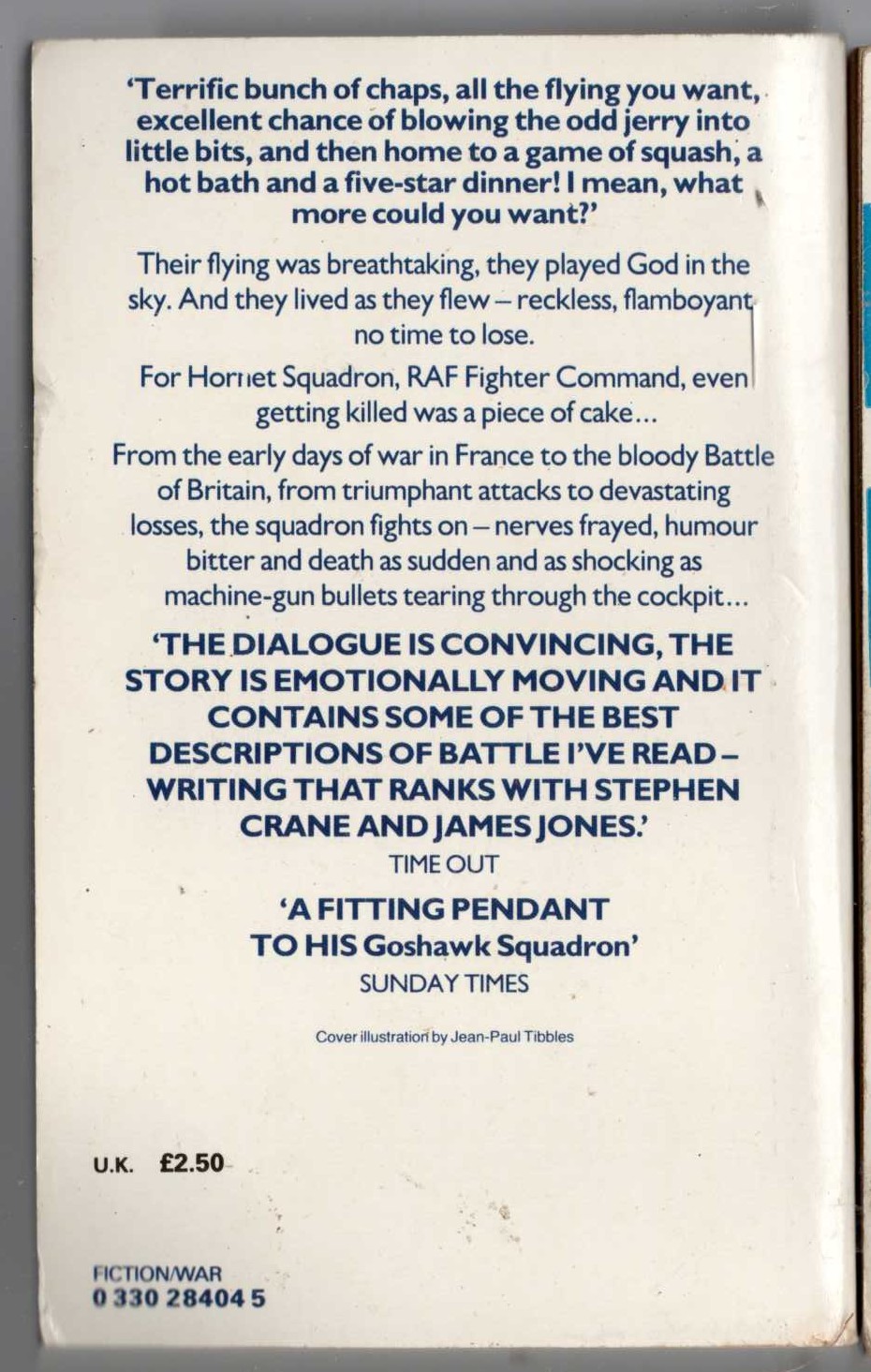 Derek Robinson  PIECE OF CAKE magnified rear book cover image