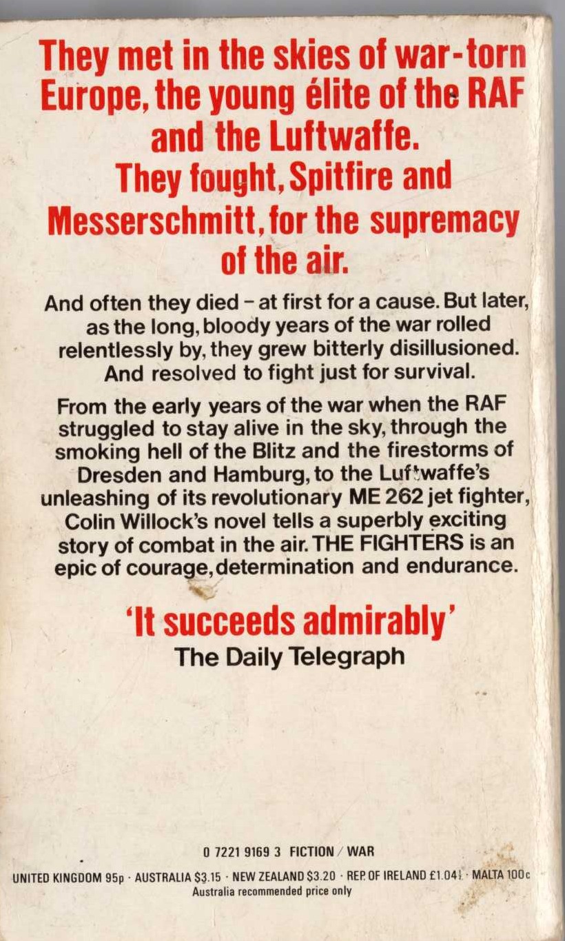 Colin Willock  THE FIGHTERS magnified rear book cover image