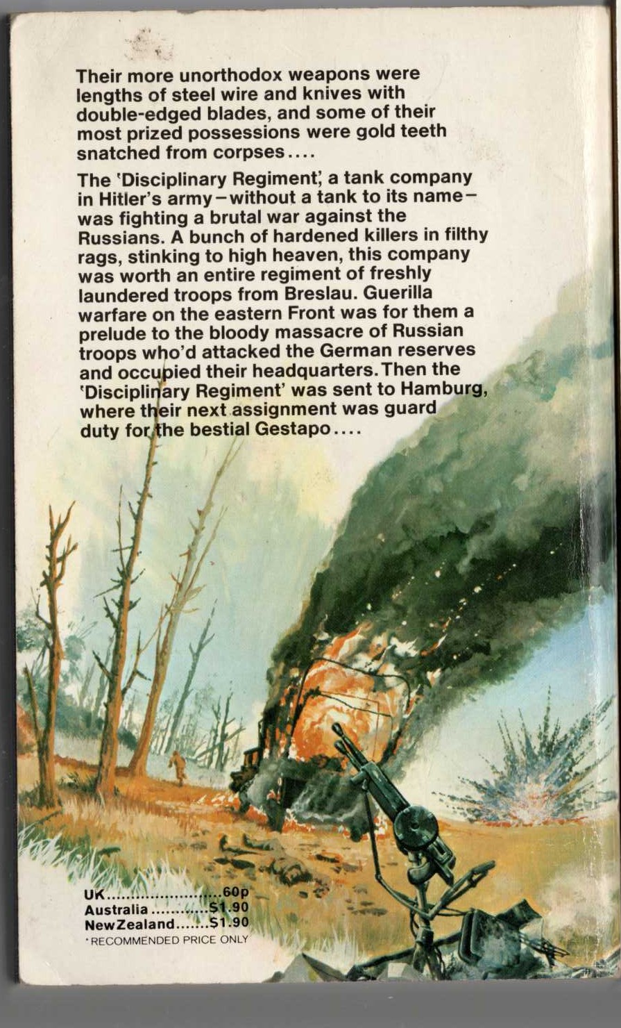 Sven Hassel  ASSIGNMENT GESTAPO magnified rear book cover image