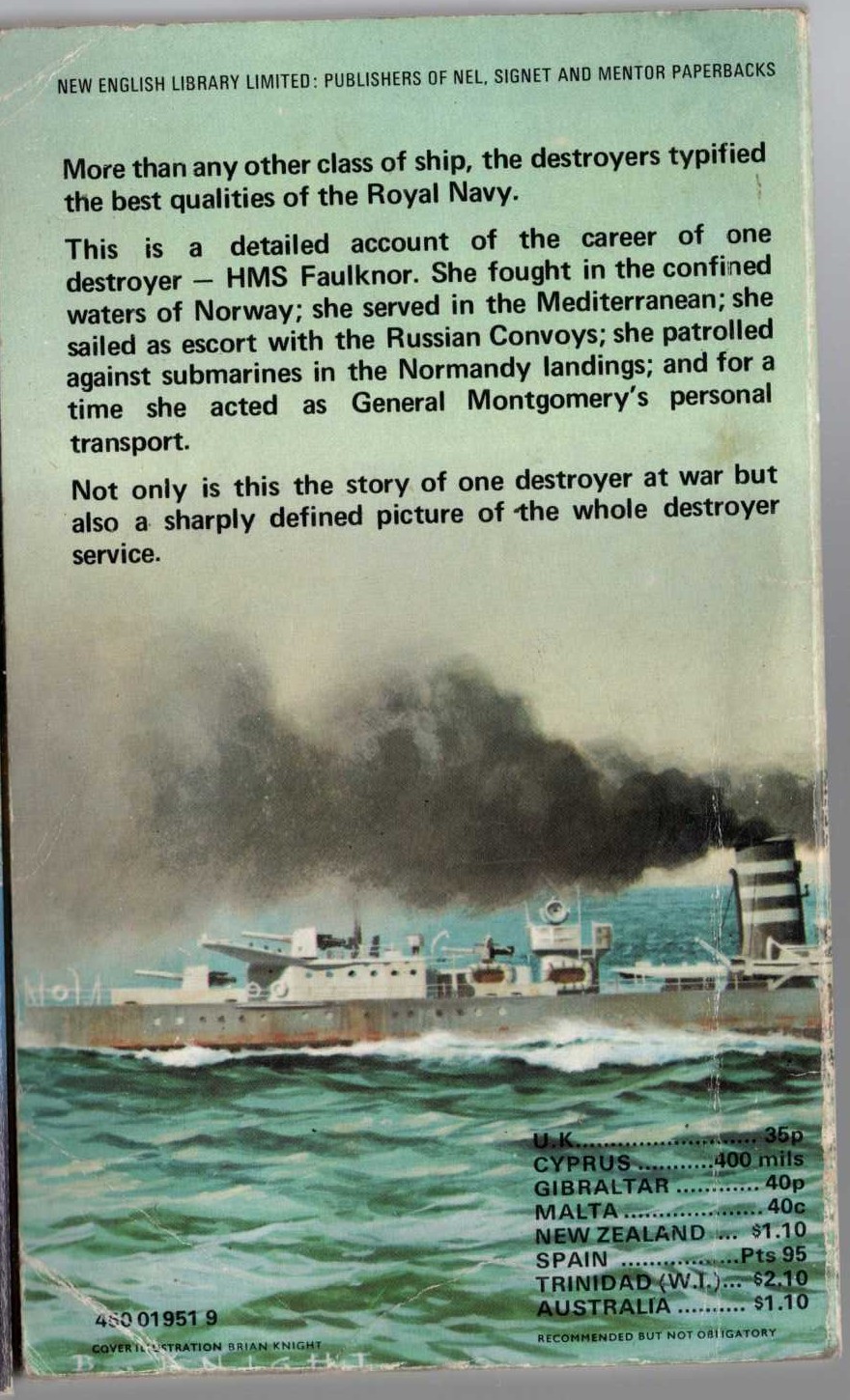 Peter C. Smith  DESTROYER LEADER magnified rear book cover image