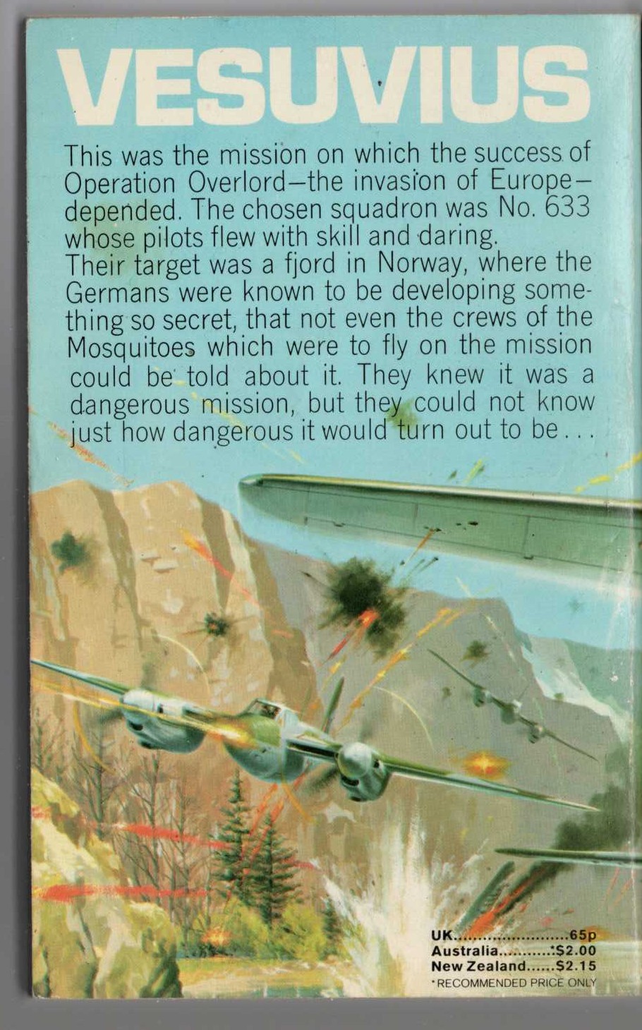 Frederick E. Smith  633 SQUADRON magnified rear book cover image