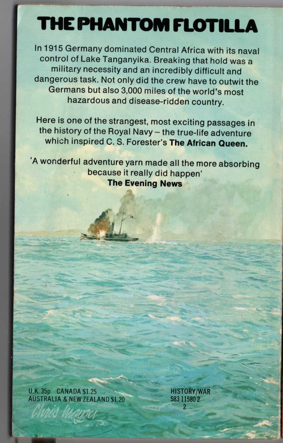 Peter Shankland  THE PHANTOM FLOTILLA magnified rear book cover image