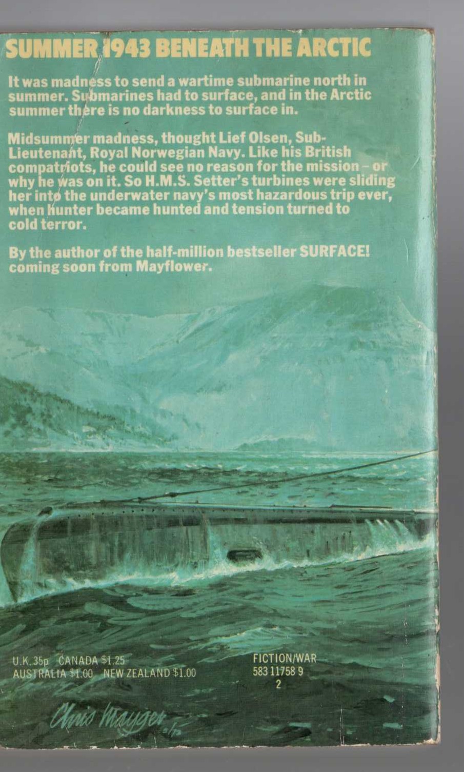 Alexander Fullerton  THE WAITING GAME magnified rear book cover image