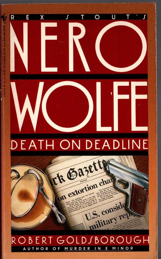 Rex Stout  DEATH ON DEADLINE (Nero Wolfe) front book cover image