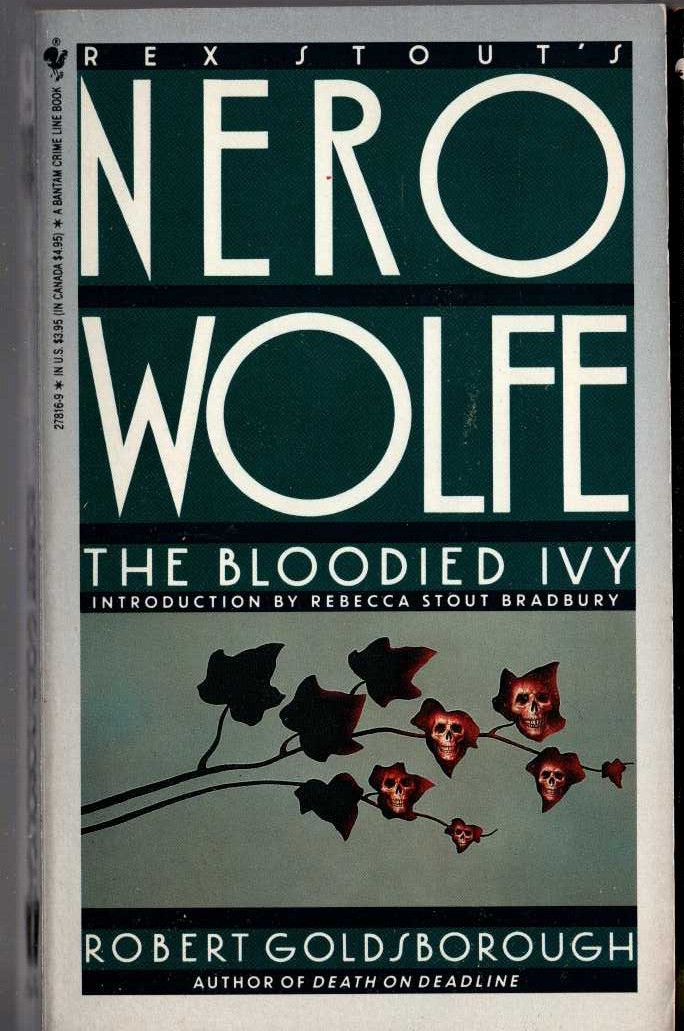 Rex Stout  THE BLOODIED IVY (Nero Wolfe) front book cover image