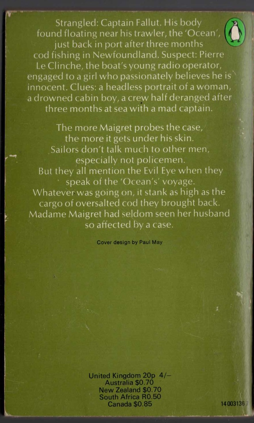 Georges Simenon  THE SAILORS' RENDEZ-VOUS magnified rear book cover image