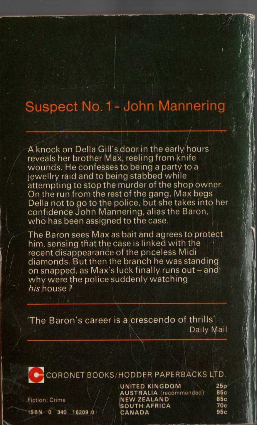 Anthony Morton  FRAME THE BARON magnified rear book cover image