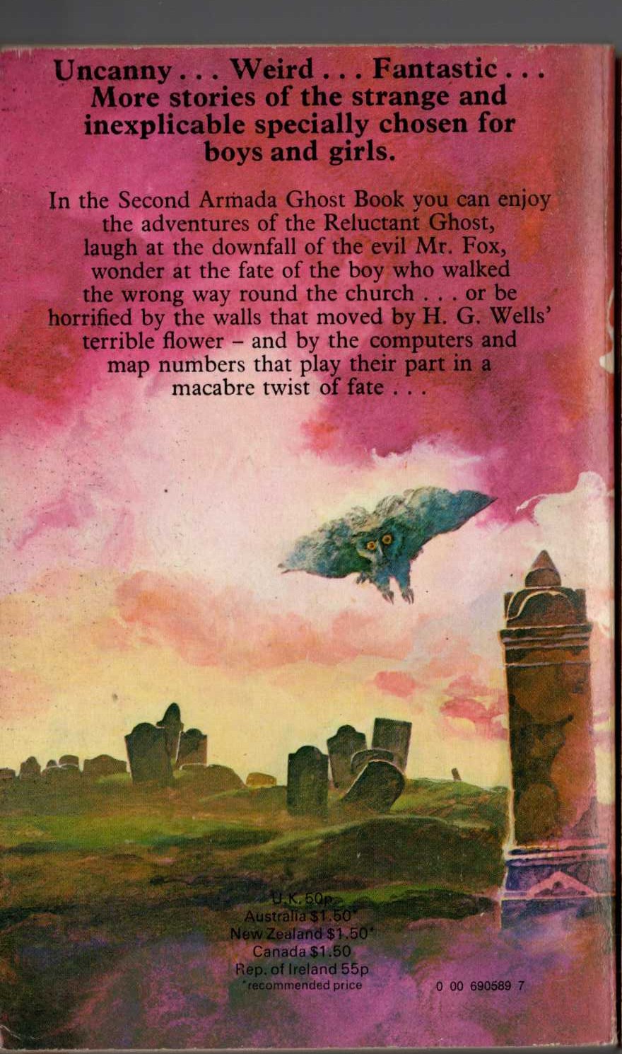 Mary Danby (edits) THE 2nd ARMADA GHOST BOOK [SECOND] magnified rear book cover image