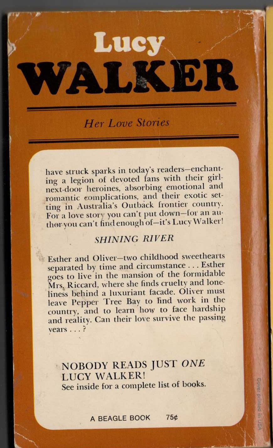 Lucy Walker  SHINING RIVER magnified rear book cover image