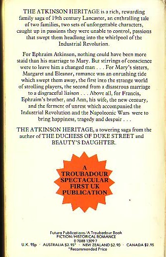 Mollie Hardwick  THE ATKINSON HERITAGE magnified rear book cover image