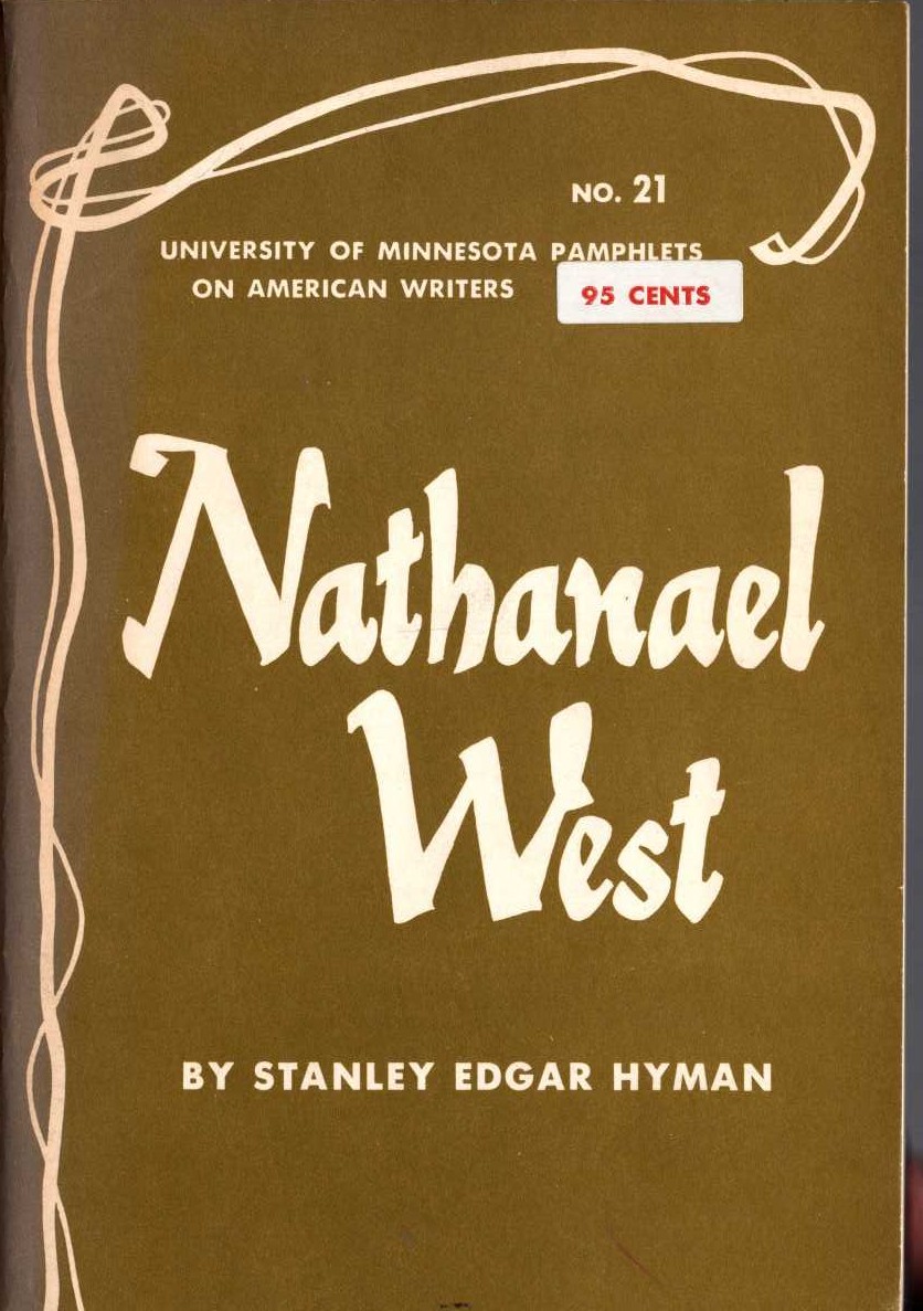 Stanley Edgar Hyman  NATHANAEL WEST front book cover image