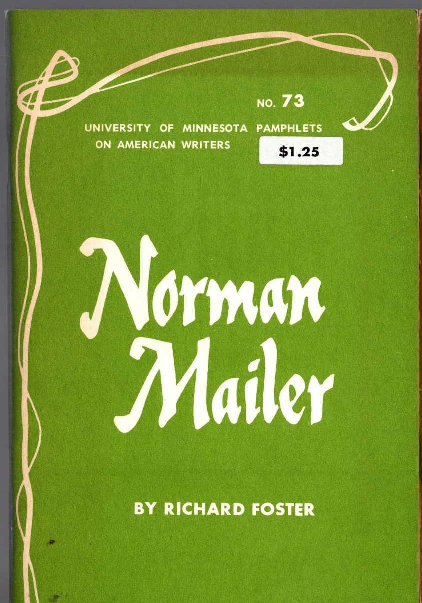 Richard Foster  NORMAN MAILER front book cover image