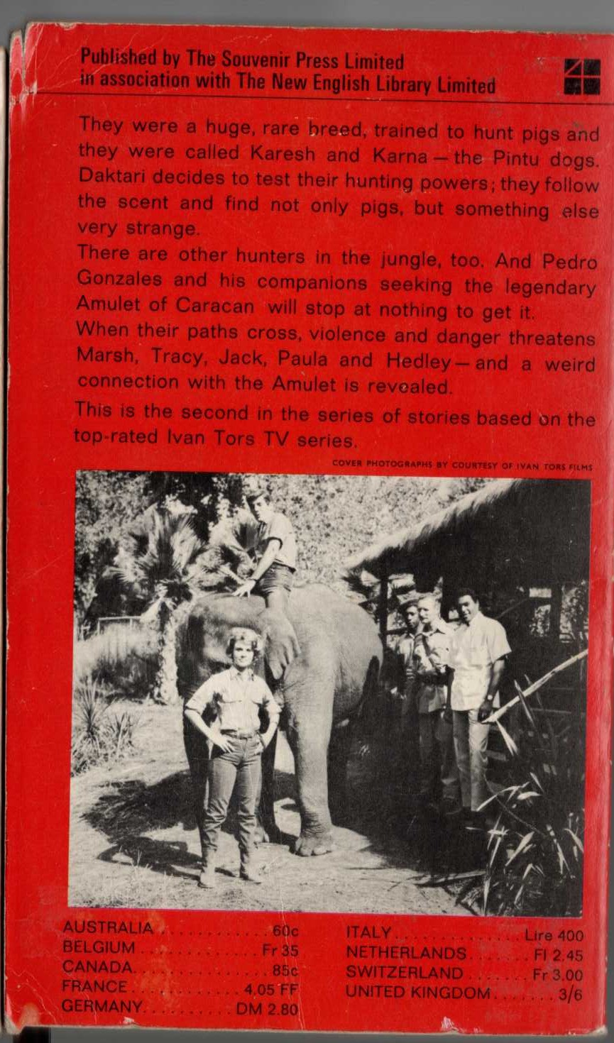 Frank Denver  DAKTARI: THE PINTU DIGS magnified rear book cover image