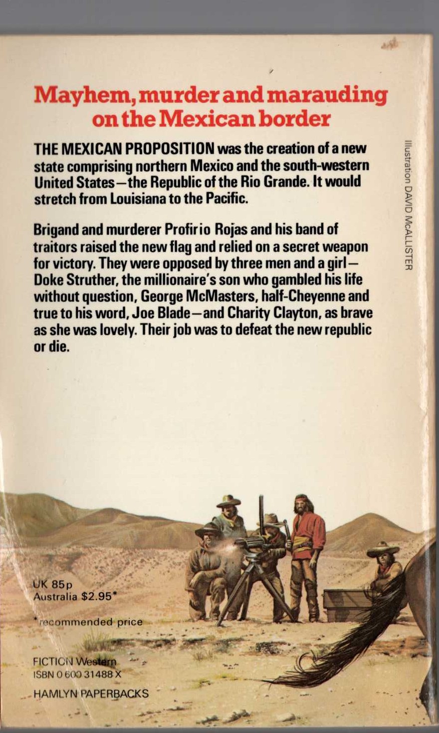 Matt Chisholm  BLADE 6: THE MEXICAN PROPOSITION magnified rear book cover image