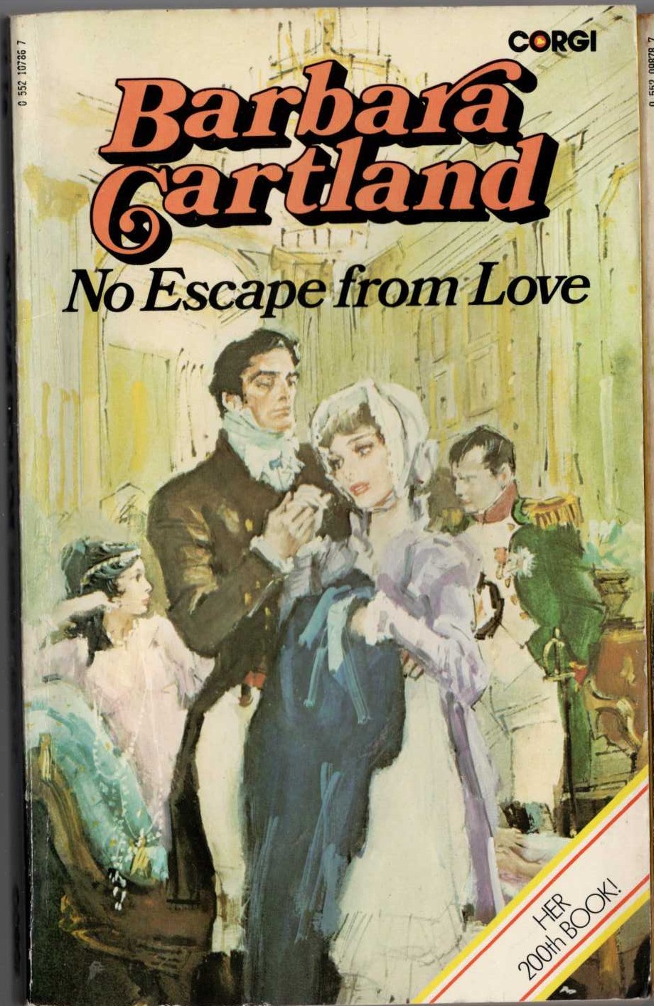 Barbara Cartland  NO ESCAPE FROM LOVE front book cover image