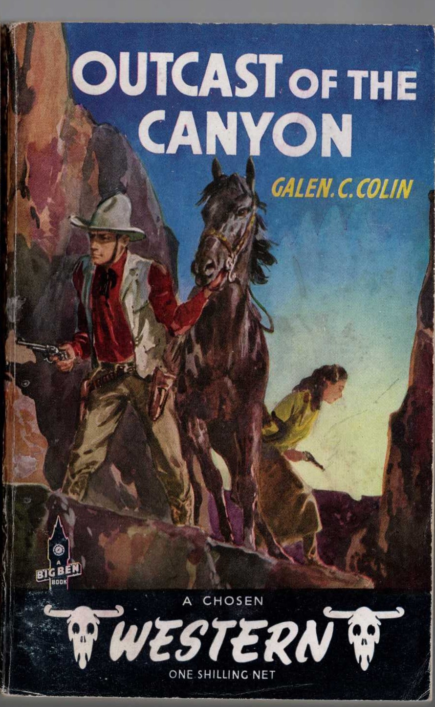 Galen C. Colin  OUTCAST OF THE CANYON front book cover image