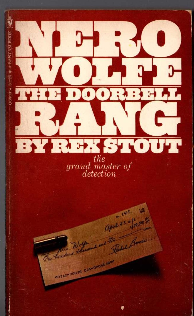 Rex Stout  THE DOORBELL RANG front book cover image