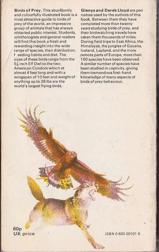 BIRDS OF PREY magnified rear book cover image