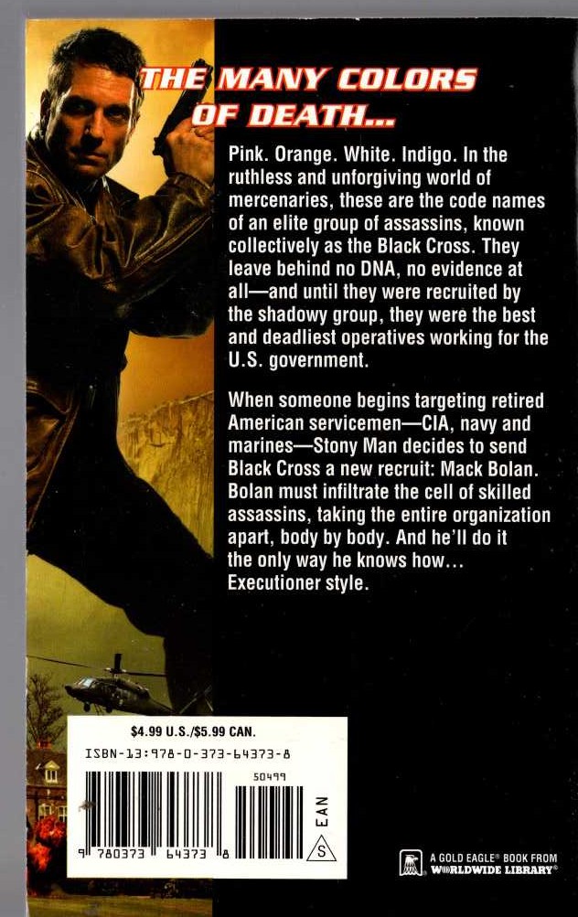 Don Pendleton  THE EXECUTIONER: CODE OF HONOR magnified rear book cover image