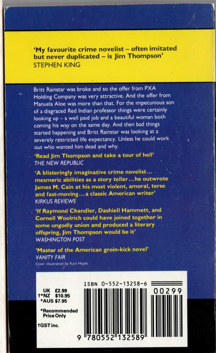 Jim Thompson  THE RIP-OFF magnified rear book cover image