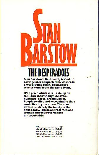 Stan Barstow  THE DESPERADOES (YTV) magnified rear book cover image