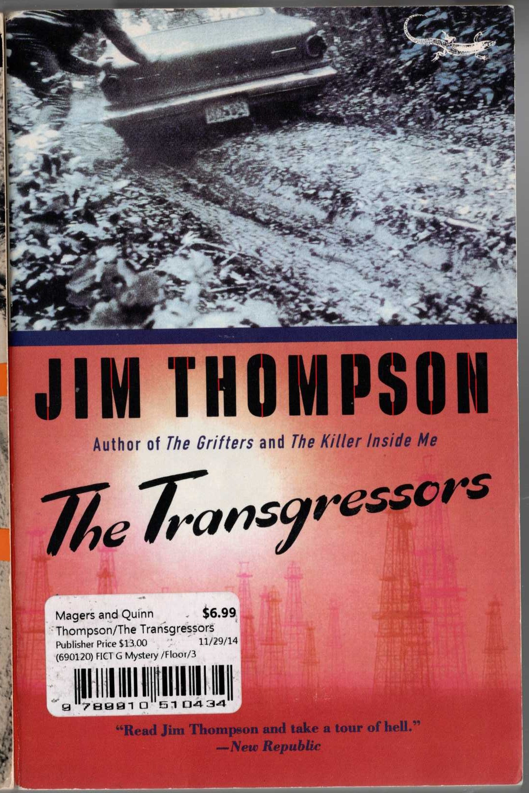Jim Thompson  THE TRANSGRESSORS front book cover image